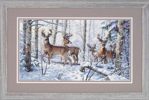 35130 Набор для вышивания крестом DIMENSIONS Woodland Winter "Зима в лесу". Catalog. Kits