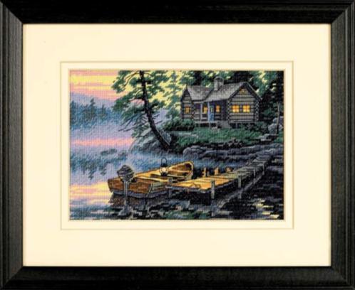 65091 Набор для вышивания крестом DIMENSIONS Morning Lake "Утро на озере". Catalog. Kits