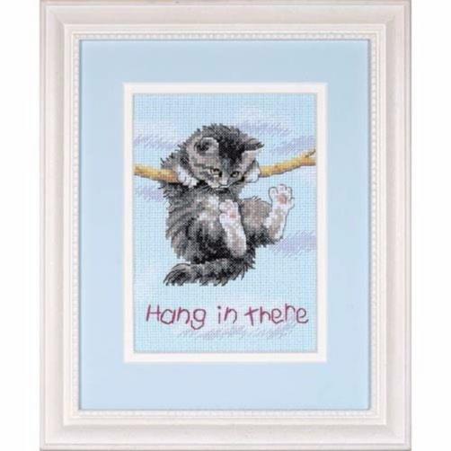 16734 Набор для вышивания крестом DIMENSIONS Hang on Kitty "Висящий котенок". Catalog. Kits