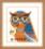 BT-156 Counted cross stitch kit Crystal Art "Owl-hipster"