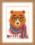 BT-155 Counted cross stitch kit Crystal Art "Bear-hipster"
