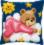 PN-0008574 Vervaco Cross Stitch Cushion "Pink Nightime Bear"