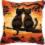 PN-0008662 Cross stitch kit (pillow) Vervaco "Cats on a branch"
