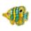 BP-324 Beadwork kit for creating broоch Crystal Art "Small fish"
