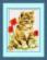 008Т Набор для рисования камнями (холст) "Котик среди маков" LasKo. Catalog. Kits