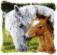 PN-0146759 Набор для вышивания подушки (ковроткачество) Vervaco Horse and Foal "Лошадь и жеребенок". Catalog. Kits