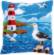 PN-0158364 Набор для вышивания крестом (подушка) Vervaco Lighthouse and seagulls "Маяк и чайки". Catalog. Kits