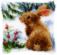 PN-0147712 Набор для вышивания ковровая техника Rabbit in the snow Кролик на снегу 40х40 (подушка). Catalog. Kits