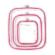 230-11 Пяльцы-рамка Nurge квадрат каучуковые с подвесом, высота обода 10мм, 125*145мм (розовые). Catalog. Embroidery and sewing. Tambour