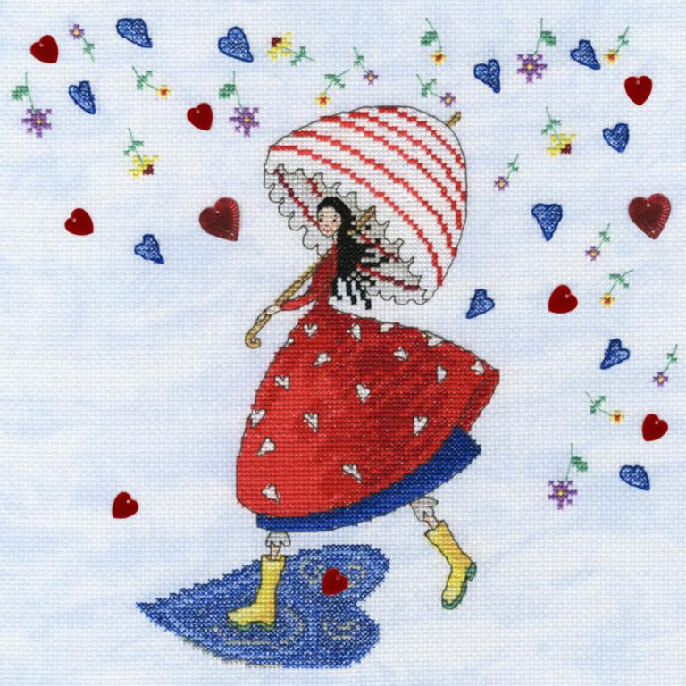 XMM1 Набор для вышивания крестом Flower Rain "Цветочный дождь" Bothy Threads. Catalog. Kits