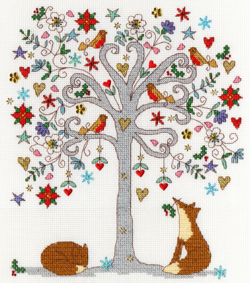 XKA13 Набор для вышивания крестом Love Winter "Люблю зиму" Bothy Threads. Catalog. Kits