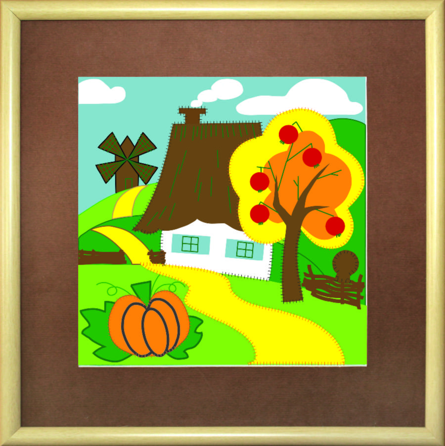 Набор картина из фетра Чарівна Мить В-171 "Осень в деревне". Catalog. Kits