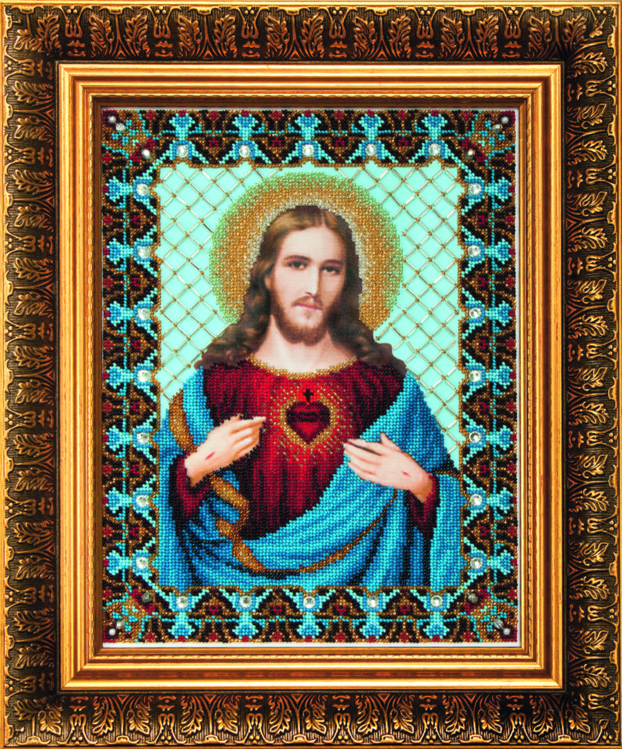 Набор для вышивки бисером Чарівна Мить Б-1231 "Икона Пресвятое Сердце Иисуса". Catalog. Kits