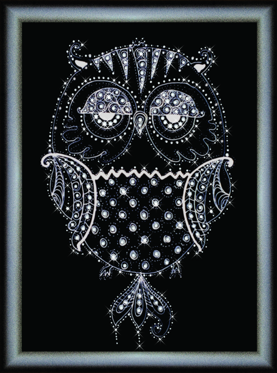 Набор картина стразами Crystal Art КС-1077 "Сова". Catalog. Kits