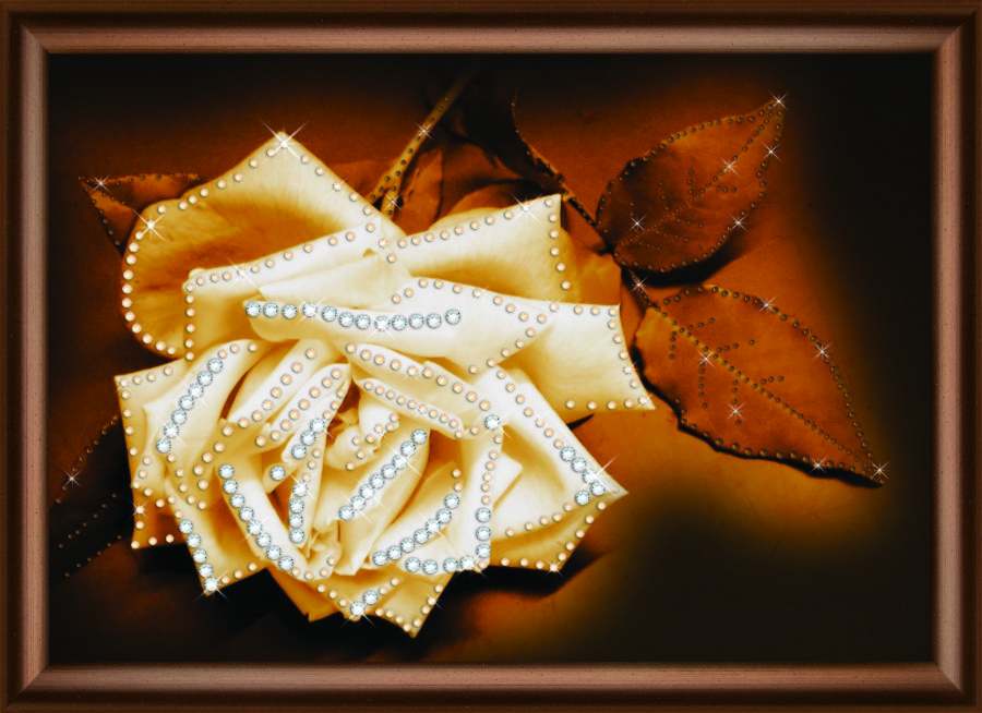 Набор картина стразами Crystal Art КС-1051 "Белая нежность розы". Catalog. Kits
