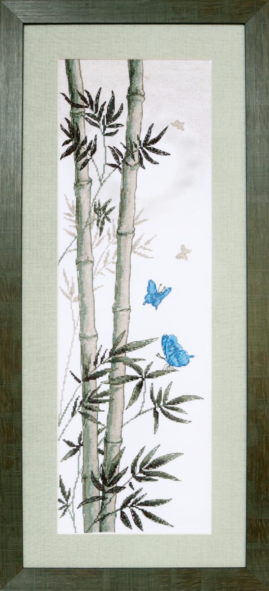 ВТ-074 Набор для вышивания крестом Crystal Art "Мотыльки в стеблях бамбука". Catalog. Kits