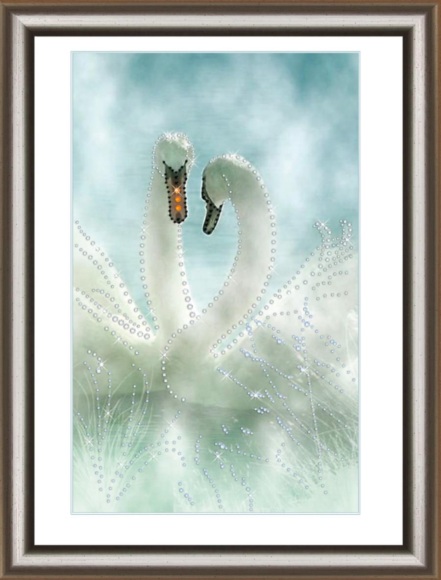 Набор картина стразами Crystal Art КС-1039 "Белые лебеди". Catalog. Kits
