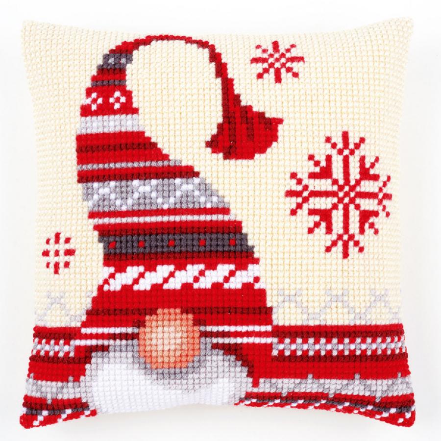 PN-0156877 Набор для вышивания крестом (подушка) Vervaco Christmas Elf "Рождественские гномы". Catalog. Kits