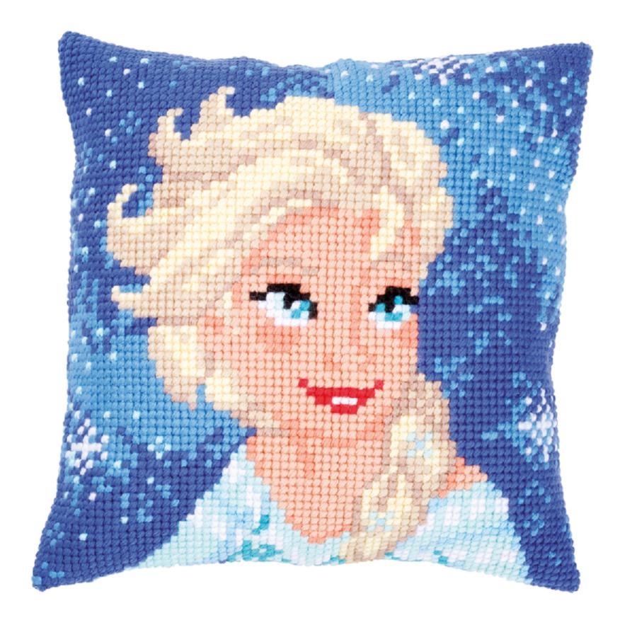 PN-0165924 Набор для вышивания крестом (подушка) Vervaco Disney Frozen "Elsa". Catalog. Kits