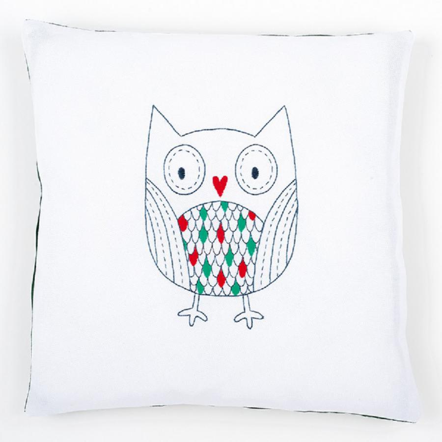 PN-0155287 Набор для вышивания гладью (подушка) Vervaco Owl "Сова". Catalog. Kits