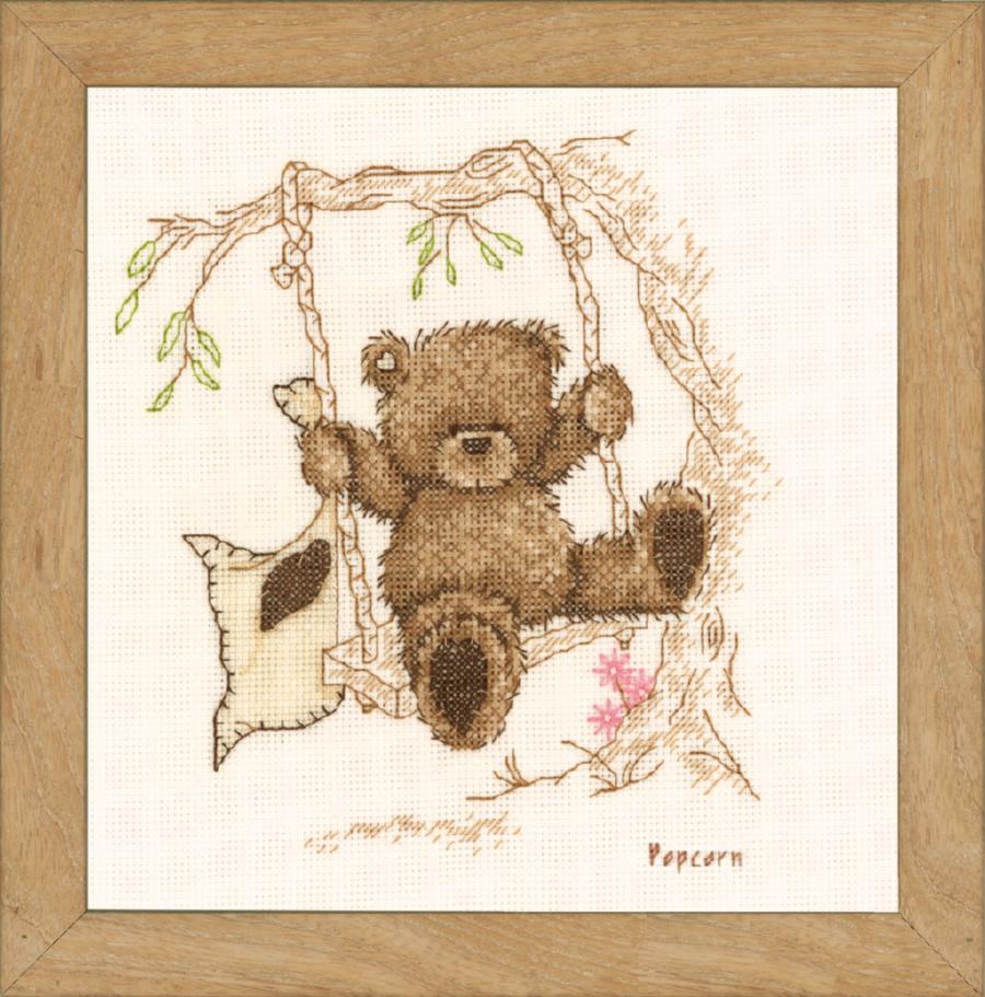 PN-0011188 Набор для вышивки крестом Vervaco Bear Swing "Мишка на качелях". Catalog. Kits