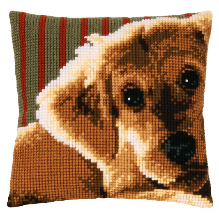 PN-0158555 Набор для вышивания крестом (подушка) Vervaco Dog "Собака". Catalog. Kits
