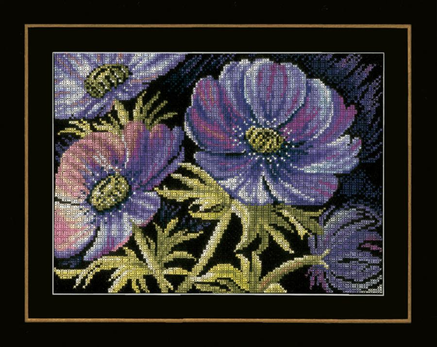 PN-0168608 Набор для вышивки крестом LanArte Lilac Lake "Лиловые цветы". Catalog. Kits
