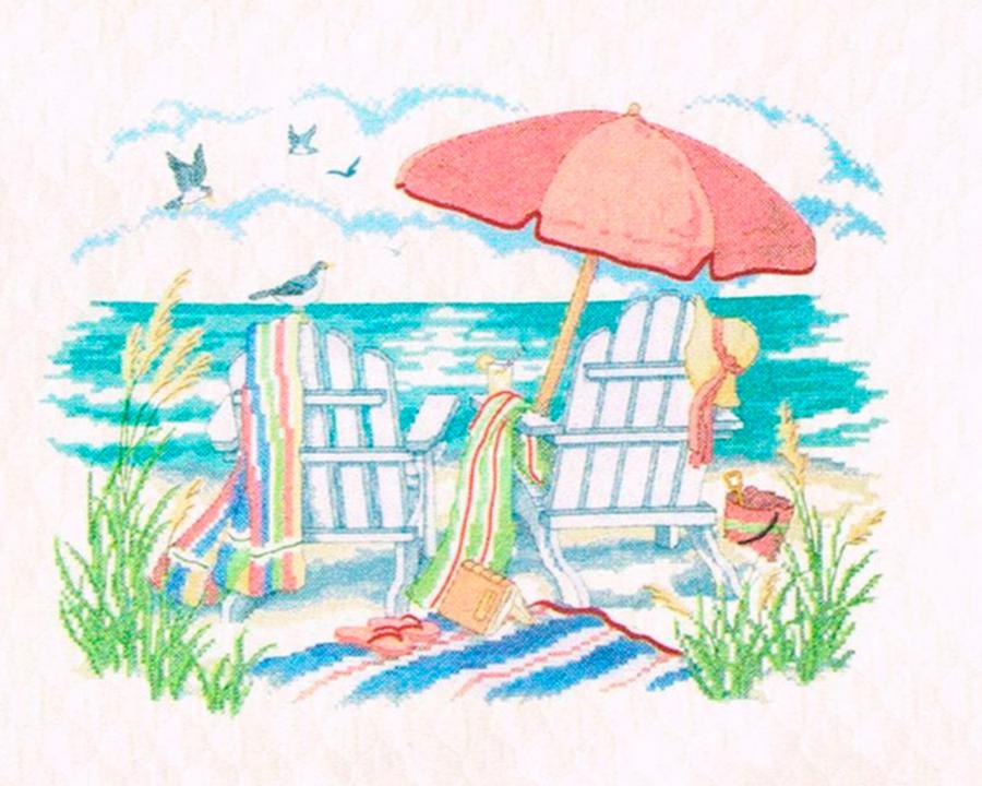 70-03242 Набор для вышивания крестом (одеяло) DIMENSIONS At the Beach "На пляже". Catalog. Kits