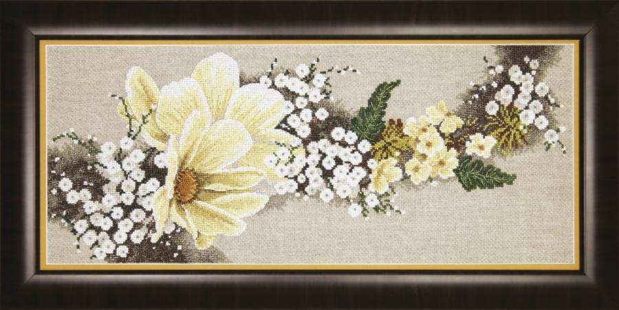 Набор для вышивки крестиком Чарівна Мить М-301 "Белые цветы". Catalog. Kits