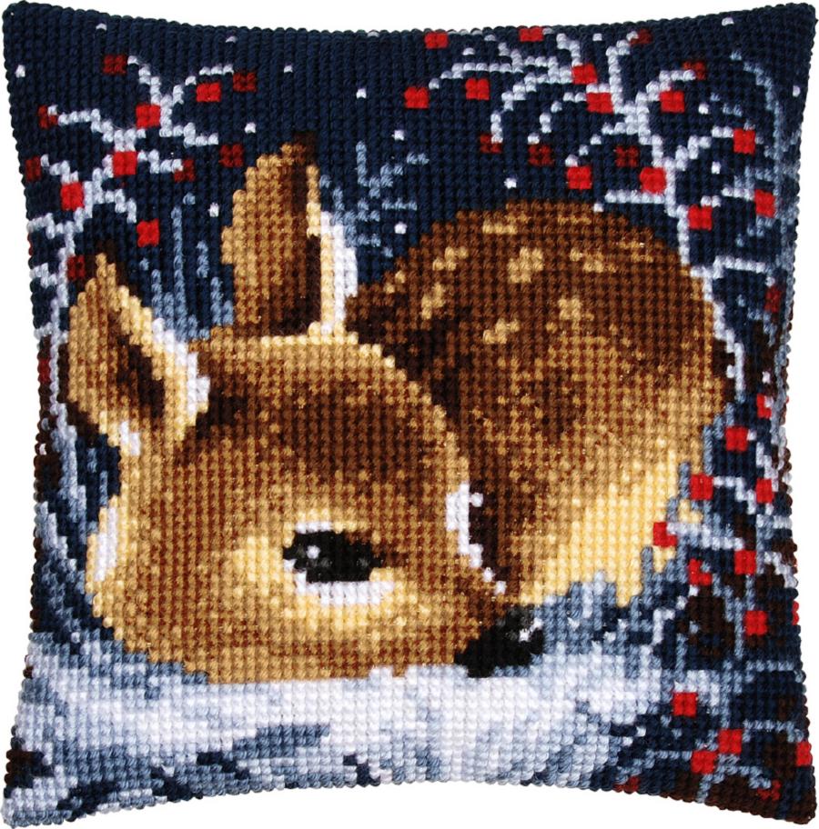 PN-0158266 Набор для вышивания крестом (подушка) Vervaco Little deer "Маленький олень". Catalog. Kits