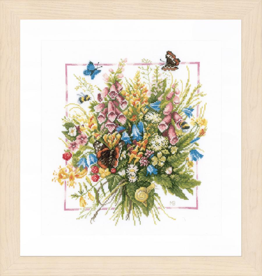 PN-0144527 Набор для вышивки крестом LanArte Summer bouquet "Летний букет". Catalog. Kits