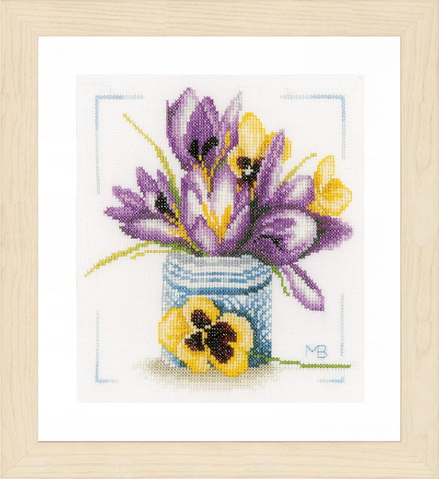 PN-0164068 Набор для вышивки крестом LanArte Crocus "Крокусы". Catalog. Kits