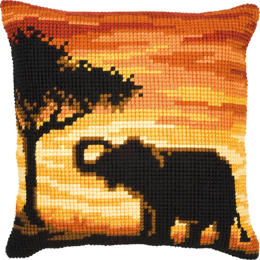 PN-0008643 Набор для вышивания крестом (подушка) Vervaco Elephant "Слон". Catalog. Kits