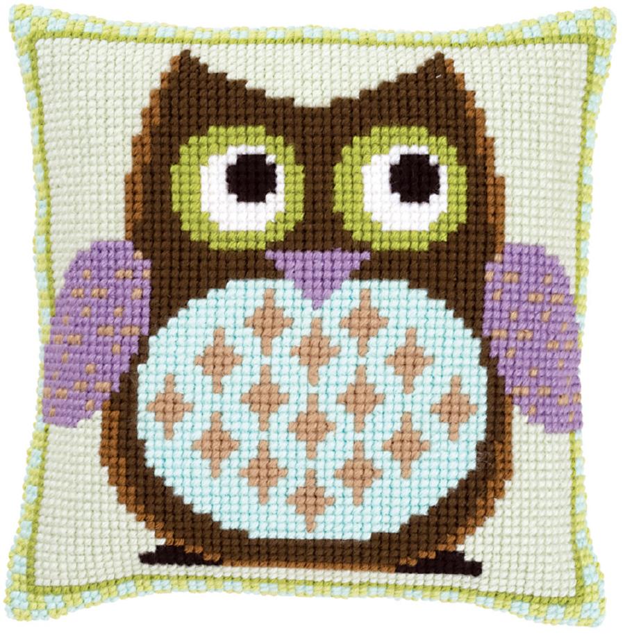 PN-0147157 Набор для вышивания крестом (подушка) Vervaco Mister Owl "Господин филин". Catalog. Kits