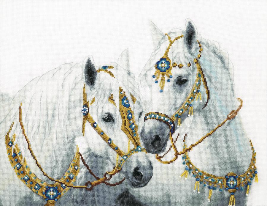 ВТ-249 Набор для вышивания крестом Crystal Art "Свадебные лошади". Catalog. Kits