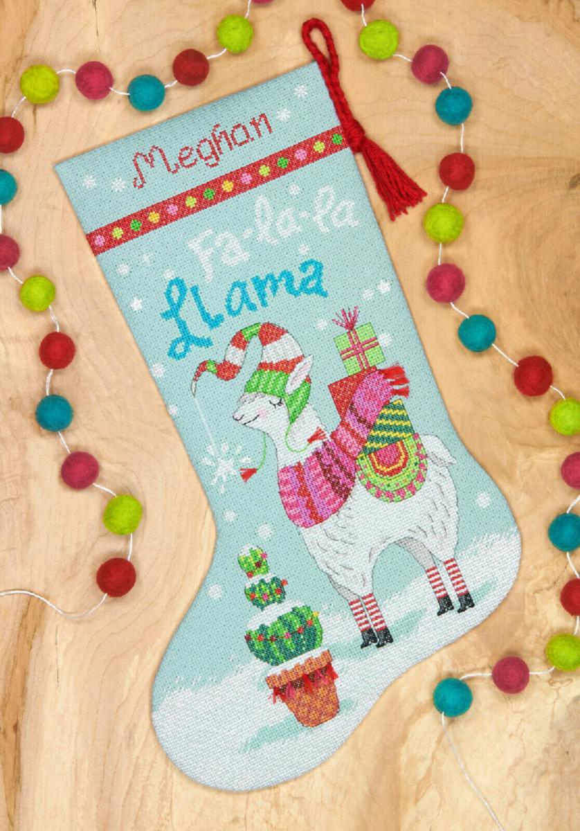 70-08977 Набор для вышивания крестом DIMENSIONS Llama stocking "Лама. Чулок". Catalog. Kits