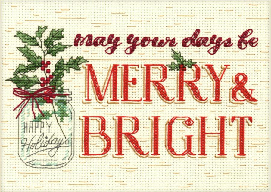 70-08982 Набор для вышивания крестом DIMENSIONS Merry and Bright "Весело и ярко". Catalog. Kits