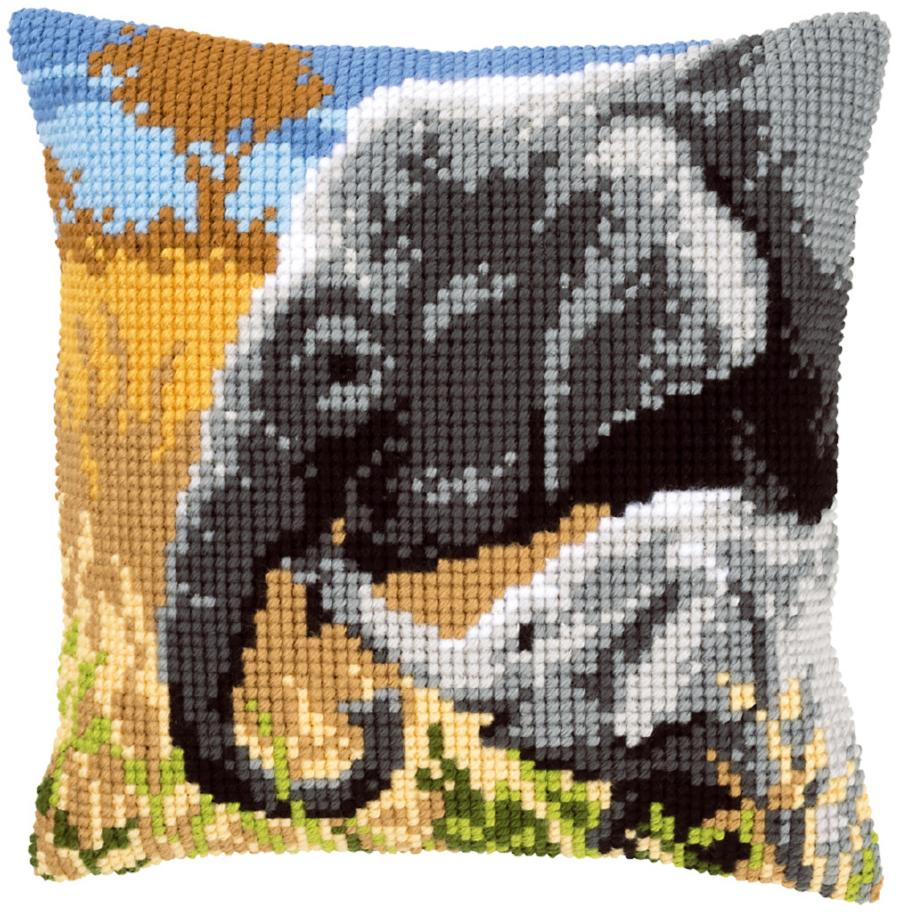 PN-0146813 Набор для вышивания крестом (подушка) Vervaco Elephant Love "Слоновая любовь". Catalog. Kits