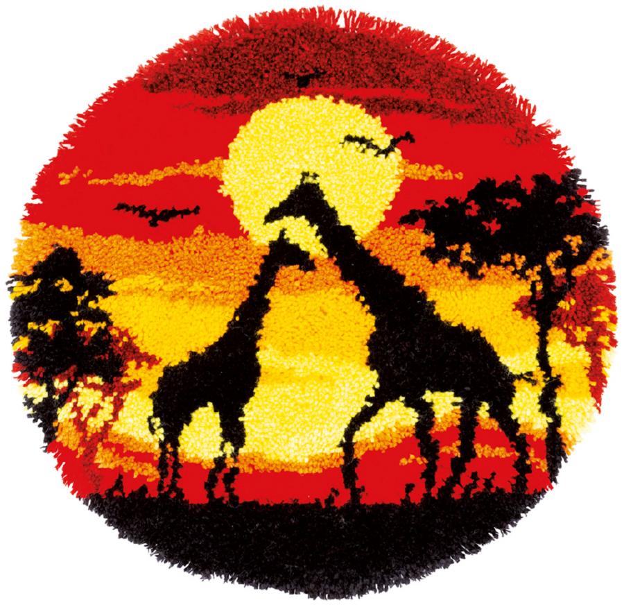 PN-0179172 Набор для вышивания коврика Vervaco Giraffes in the sun " Жирафы на закате". Catalog. Kits
