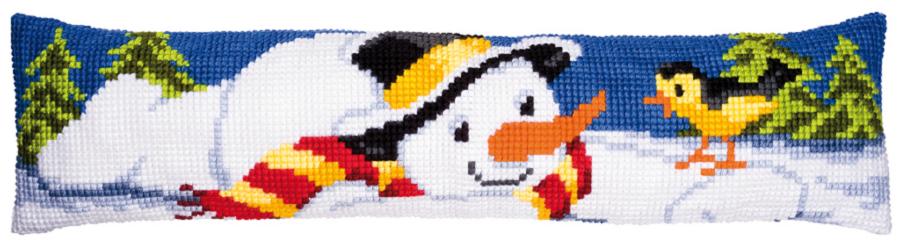 PN-0009359 Набор для вышивания крестом (подушка) Vervaco Snowman "Снеговик". Catalog. Kits
