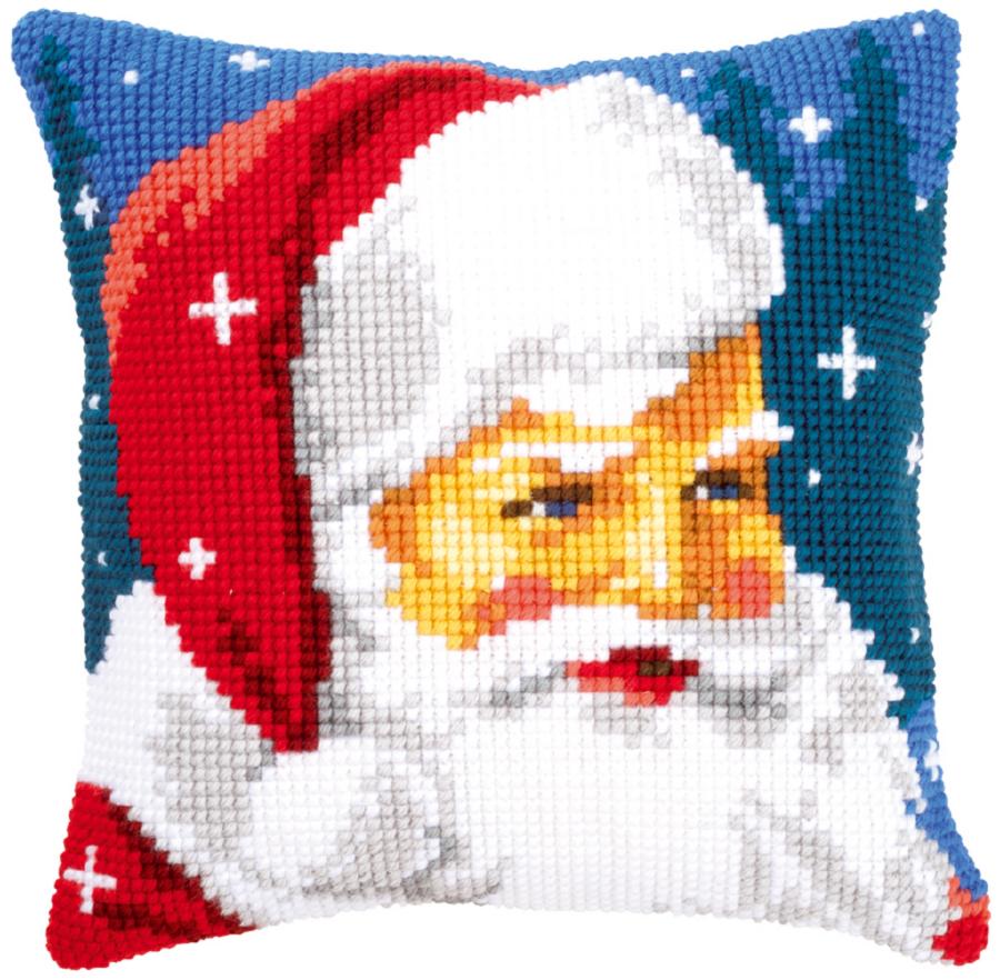 PN-0144705 Набор для вышивания крестом (подушка) Vervaco Kind santa  "Добрый Санта". Catalog. Kits