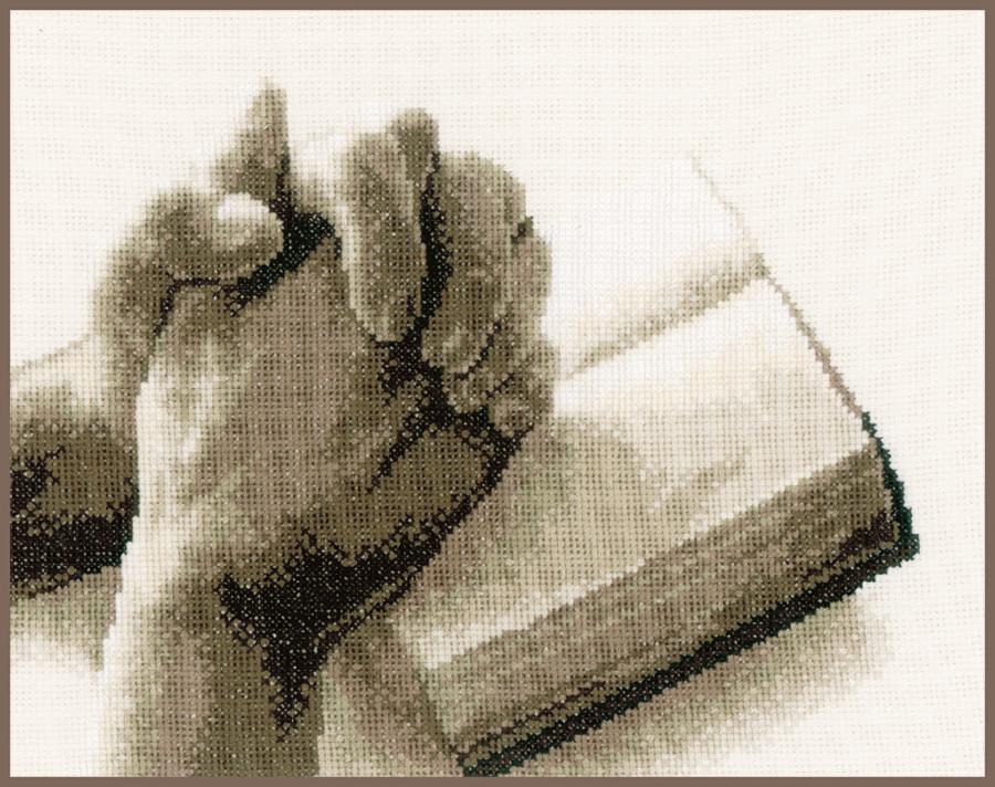 PN-0150173 Набор для вышивания Молящиеся руки, 27х22, аида 14, счетный крест Vervaco. Catalog. Kits