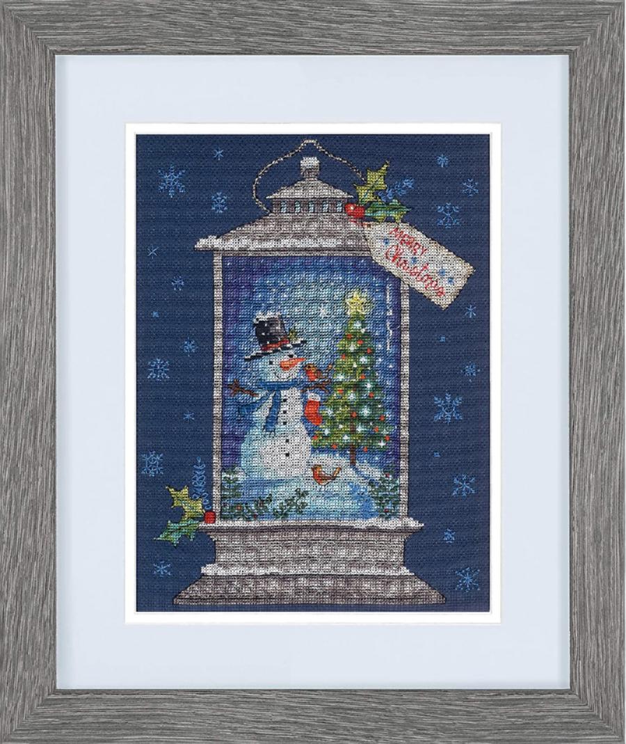 70-08987 Набор для вышивания крестом «Snowman Lantern • Фонарь со снеговиком» DIMENSIONS. Catalog. Kits