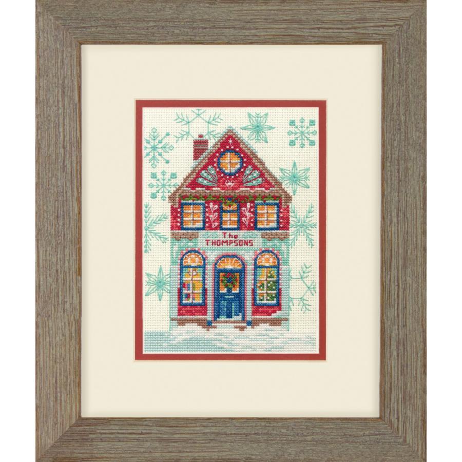 70-08988 Набор для вышивания крестом «Hiliday Home • Праздничный дом» DIMENSIONS. Catalog. Kits