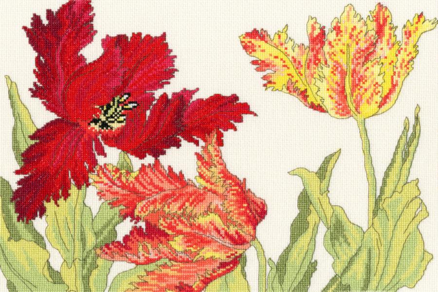 XBD9 Набор для вышивания крестом Tulip Blooms "Тюльпан Цветет" Bothy Threads. Catalog. Kits