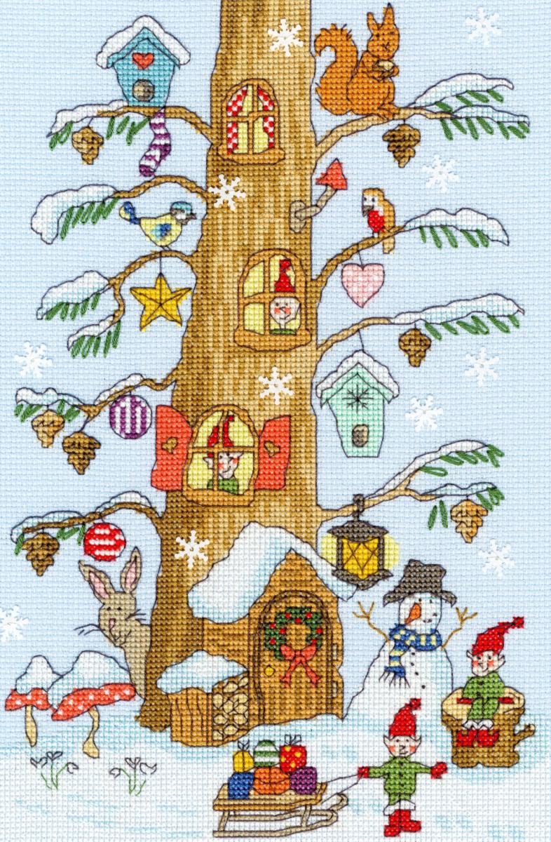 XX15 Набор для вышивания крестом Santa's Little Helpers "Маленькие помощники Санты" Bothy Threads. Catalog. Kits