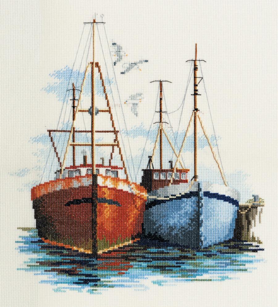 DWSEA03 Набор для вышивания крестом Coastal Britain - Fish Quay Прибрежная Британия - Фиш Куэй Bothy Threads. Catalog. Kits