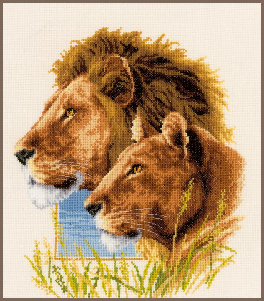 PN-0143773 Набор для вышивки крестом Vervaco Lion couple "Пара львов". Catalog. Kits