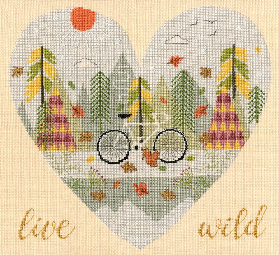 XHY3 Набор для вышивания крестом Live Wild Bothy Threads. Catalog. Kits