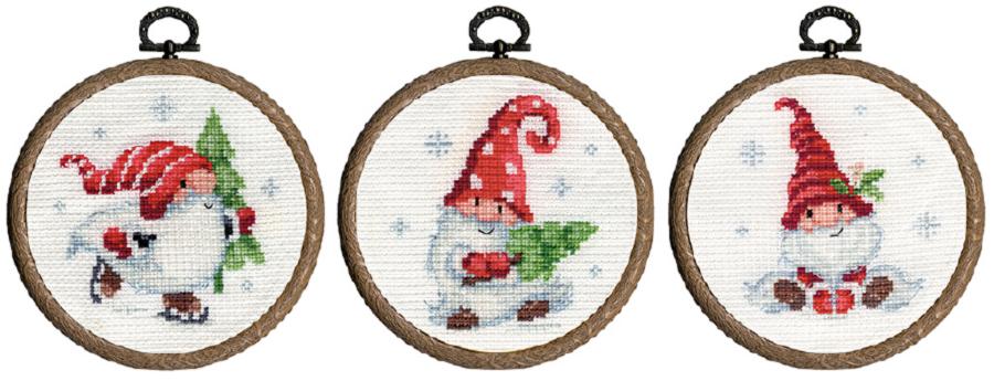 PN-0187976 Набор для вышивания крестом Vervaco Christmas gnomes "Рождественские гномы". Catalog. Kits
